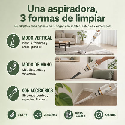 Aspiradora 3 en 1 para Cada Rincón de tu Hogar