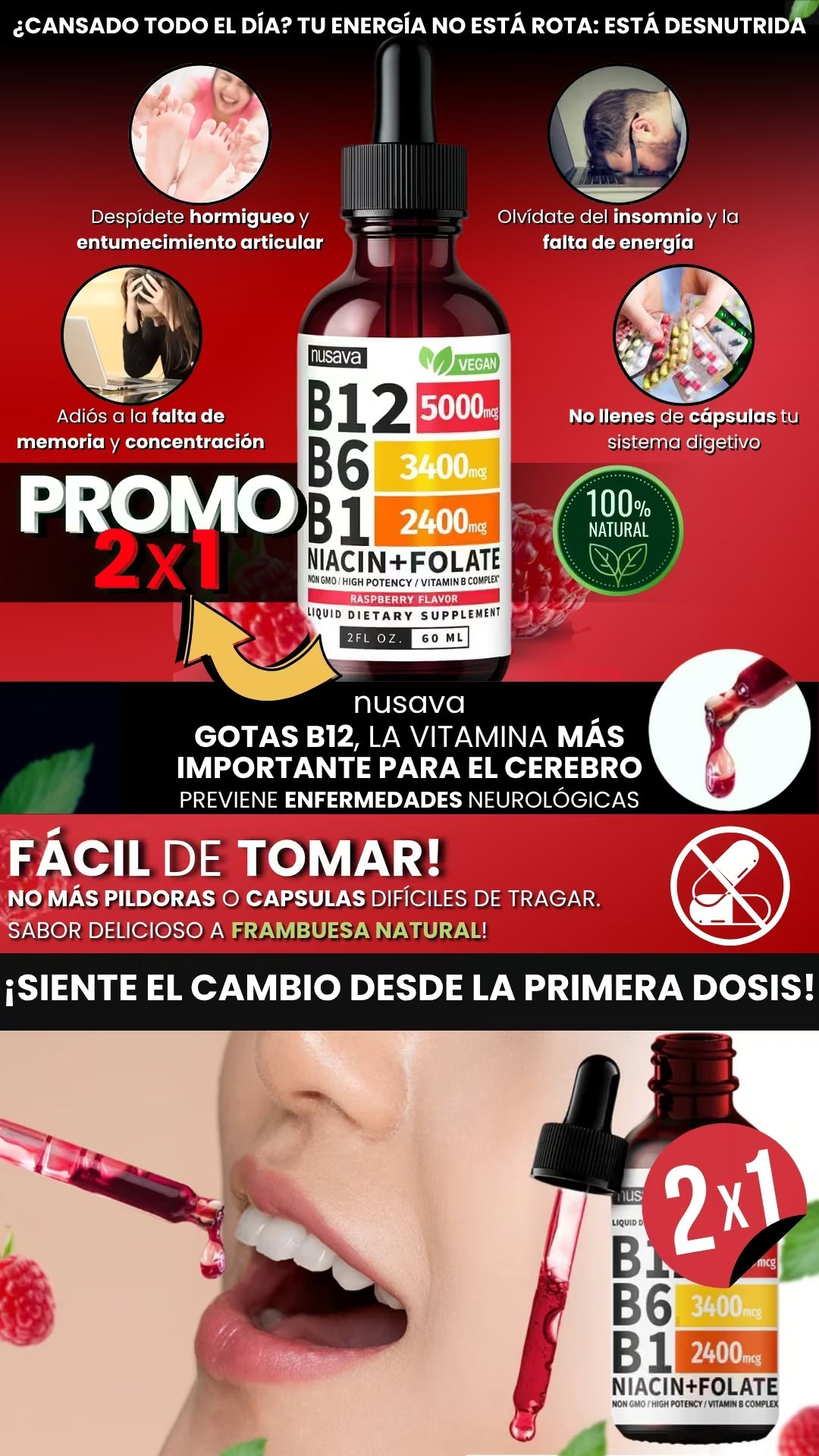 🔥PACK x 2🔥 LAS TRES -B- QUE TU CUERPO NECESITA: B12, B6 Y B1